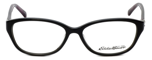 Eddie Bauer Designer Eyeglasses EB8606-Black-Purple in Black-Purple 54mm :: Custom Left & Right Lens