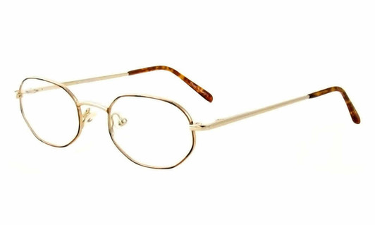 Calabria Metal Flex Q Small 50 mm Gold Brown Authentic Designer Reading Glasses Calabria Metal Flex Q Small 50 mm Gold Brown Authentic Designer Reading Glasses