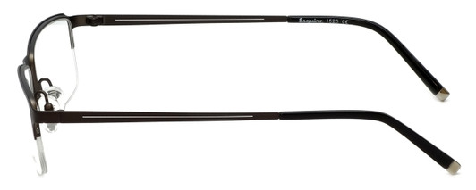 Esquire Semi-Rimless Stainless Steel Eyeglasses EQ1520 Gunmetal 54mm Custom Lens