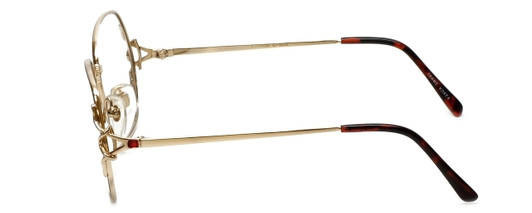 Fashion Optical Designer Eyeglasses E1013 in Gold-Demi-Amber 57mm :: Custom Left & Right Lens