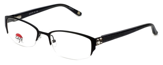 Silver Dollar Designer Eyeglasses Café 3175 in Caviar 51mm :: Custom Left & Right Lens