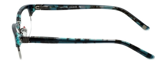 Silver Dollar Designer Eyeglasses Café 3194 in Teal Marble 52mm :: Custom Left & Right Lens