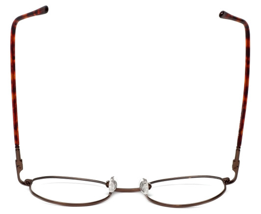 FlexPlus Collection Designer Eyeglasses Model 89 in Brown-Satin 46mm :: Custom Left & Right Lens