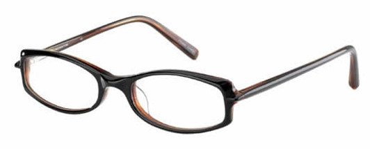 Jones NY Designer Eyeglasses J203 in Black Amber :: Rx Single Vision