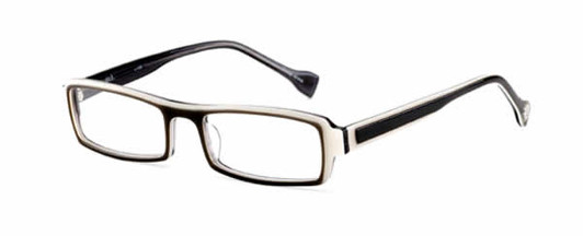 Ink Eyeglasses Highlight in Grey White :: Rx Single Vision