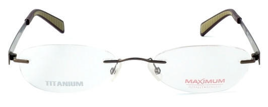 Totally Rimless Designer Eyeglasses TR163-BRN in Brown :: Rx Single Vision