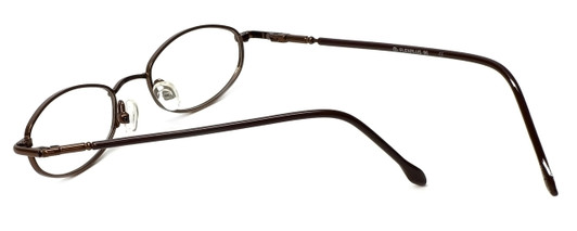 FlexPlus Collection Designer Eyeglasses Model 96 in Shiny-Brown 43mm :: Rx Single Vision