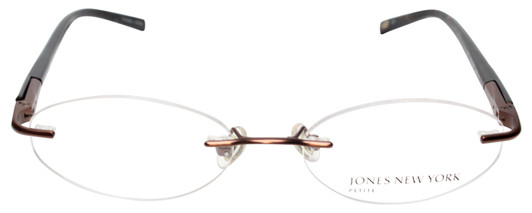 Jones NY Designer Eyeglasses J133 in Brown :: Progressive