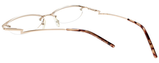 Calabria 832 Metal Reading Glasses Hand Set Swarovski Crystals Semi Rimless