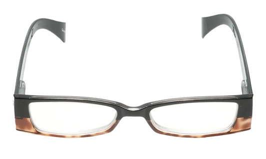 Front View of Calabria 4371 Reading Glasses Black Tortoise