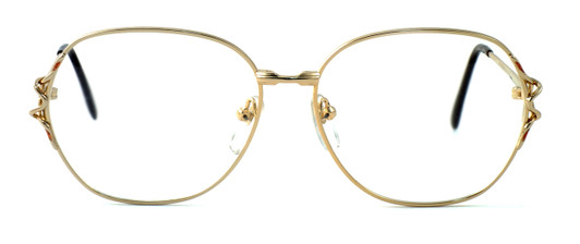 Fashion Optical Designer Eyeglasses E1013 in Gold Pink 57mm :: Progressive