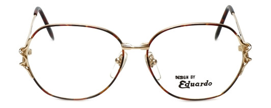 Fashion Optical Designer Eyeglasses E1013 in Gold-Demi-Amber 57mm :: Progressive