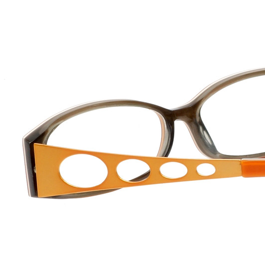 Calabria Designer Eyeglasses 808 Tangerine :: Rx Bi-Focal