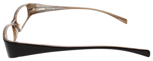 Calabria Viv Designer Eyeglasses 738 in Black-Brown :: Rx Bi-Focal