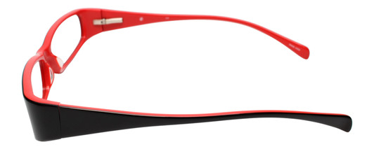 Calabria Viv Designer Eyeglasses 738 in Black-Red :: Rx Bi-Focal