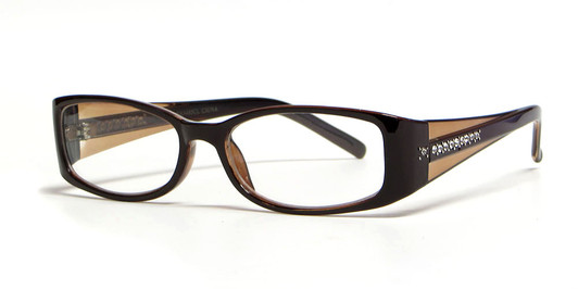 Calabria "Opti Clear" Designer Eyeglasses 3485 in Black Brown :: Rx Bi-Focal
