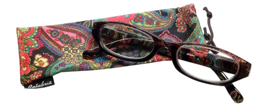 Calabria 4377 Reading Eye Glasses w/ Matching Case in 60 New Color&Power Options