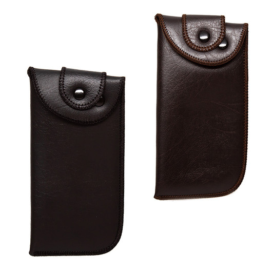 Soft Eyeglass Case in Syn.Leather, Attatches to Belt, Vertical Black or Brown Soft Eyeglass Case in Syn.Leather, Attatches to Belt, Vertical Black or Brown
