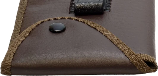 Mens Soft Eyeglass Pocket Clip Case w/ Flap Syn. Leather 2 Colors to Choose From