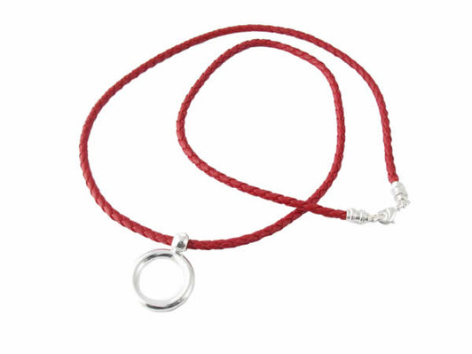 Eyeglass Necklace by Giorgio Fedon Red CP-2 Handmade Leather Metal Loop 26" Inch Eyeglass Necklace by Giorgio Fedon Red CP-2 Handmade Leather Metal Loop 26" Inch