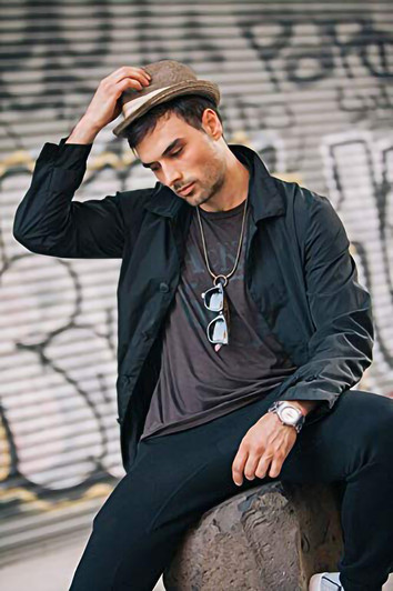 LA LOOP 705BG Designer Eyeglass Necklace Silk Stretch Black 30mm LA LOOP 25" Inch