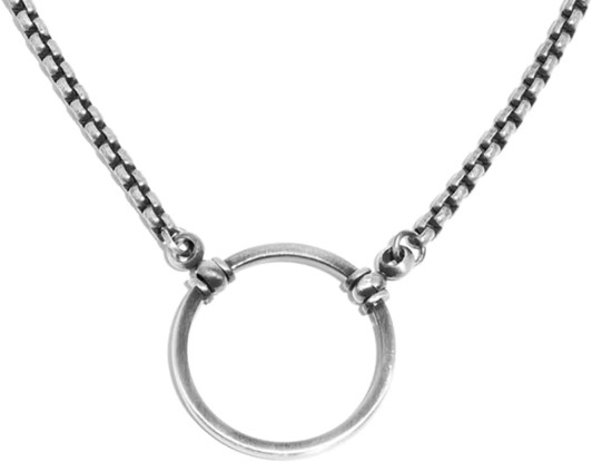 LA LOOP 805OC Designer Eyeglass Necklace Antique Silver Chain 30mm Loop 24.5"Inch