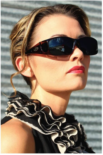 Jonathan Paul Fitover Eyewear Sunglasses SMALL Razor in Gun-Metal & Gray RZ005
