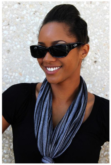 Jonathan Paul Polarized Fitovers Eyewear Medium Dahlia in Tiger-Eye & Gray DL003