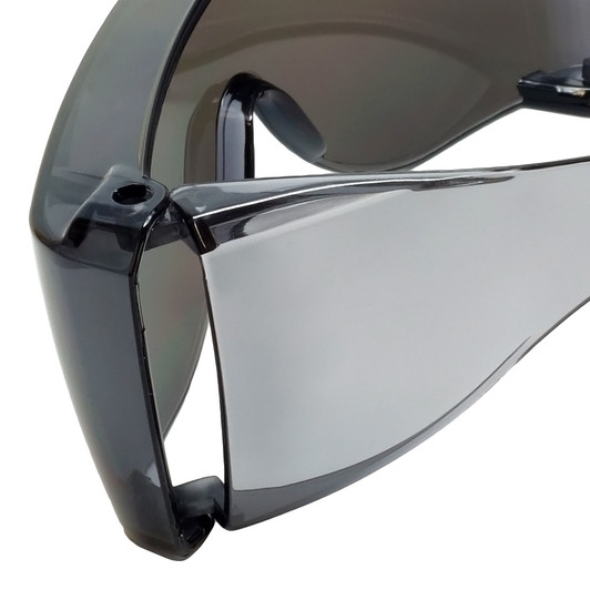 CALABRIA 3000CM Economy Fitover Safety Glasses with UV PROTECTION IN BLUE MIRROR