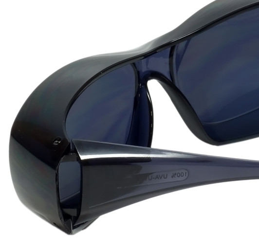 CALABRIA 6000S Economy Fitover Safety Glasses 100% UV PROTECTION IN SMOKE GREY