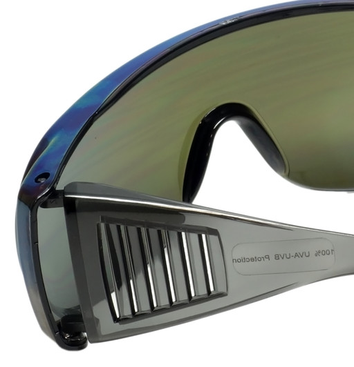 CALABRIA 1003GM Economy Fitover Sunglasses with 100% UV PROTECTION GREEN MIRROR