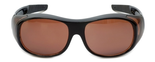 Calabria 7659 FitOver Sunglasses Copper Drivers OR Polarized Lens Medium Size