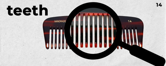 Speert Handmade Swiss European Comb #14 4"Inch Tortoise Bavana Brown Wide Tooth