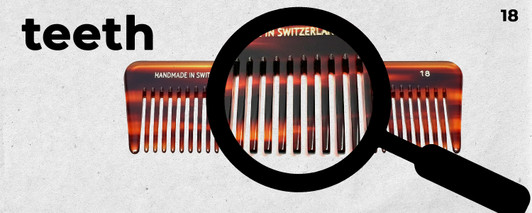 Speert Handmade Swiss European Comb Style #18 5 Inch Havana Tortoise Brown Gold