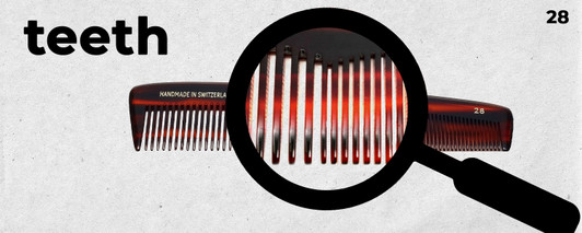 Speert Handmade European Comb Style #28 7" Inch Havana Tortoise Wide/Fine Tooth