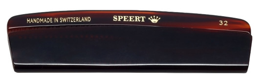 Speert Handmade Swiss European Comb #32 5" Inch Wide & Fine Tooth Brown Tortoise