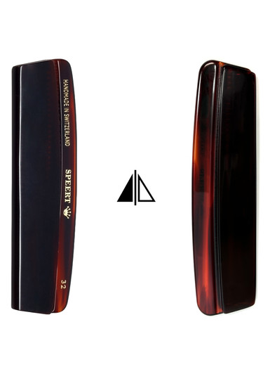 Speert Handmade Swiss European Comb #32 5" Inch Wide & Fine Tooth Brown Tortoise