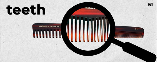 Speert Handmade Swiss European Comb Style #51 7"Inch Havana Tortoise Brown Gold