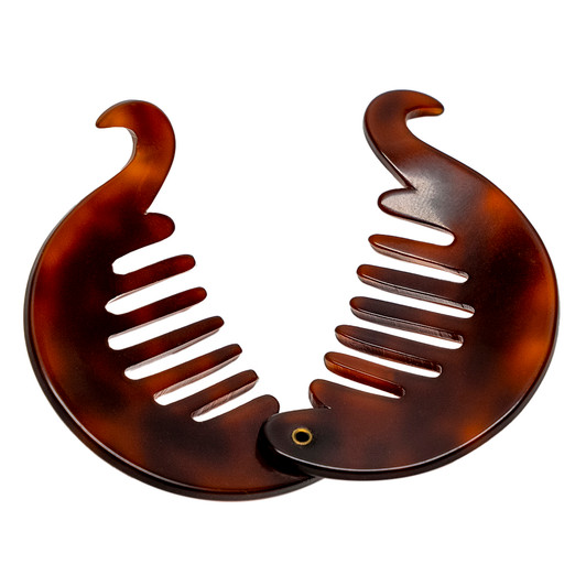 Speert Handmade European Swiss Ponytail Holder Style 601 2.5"In Tortoise Havana