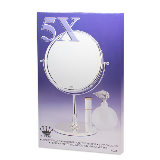 Speert Handmade European Magnifying Mirrors Model 8031 5x Magnify 10.5"x6.5 Inch