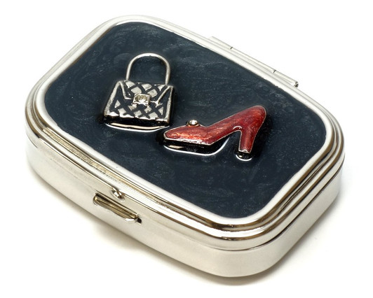 Speert Designer Pill Box Style 9310 Durable Travel Metal Fashion Purse High Heel