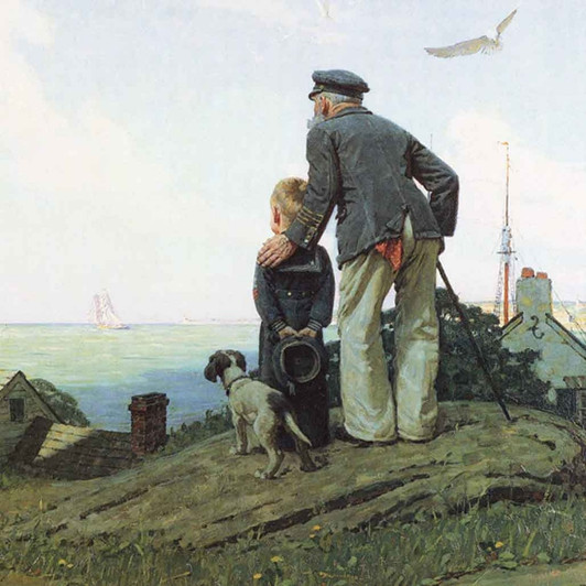 Norman Rockwell Famous Artwork Eyeglasses/Sunglass Cleaning Cloth Outward Bound Norman Rockwell Famous Artwork Eyeglasses/Sunglass Cleaning Cloth Outward Bound