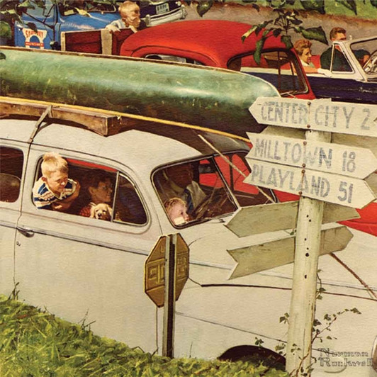 Norman Rockwell Famous Artwork Microfiber Cleaning Cloth "Crossroads on Sunday" Norman Rockwell Famous Artwork Microfiber Cleaning Cloth "Crossroads on Sunday"