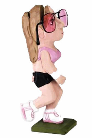 Jogger Lady Peeper Eyeglass/Sunglass Holder Stand Hand Carve&Painted Wood Sculpt Jogger Lady Peeper Eyeglass/Sunglass Holder Stand Hand Carve&Painted Wood Sculpt