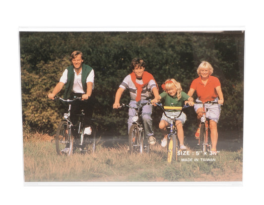 Speert Acrylic Photo Frame Model 354 L Shape Stand Up Picture Clear in SIZE 5" Inches  x 3 Inches Image 1