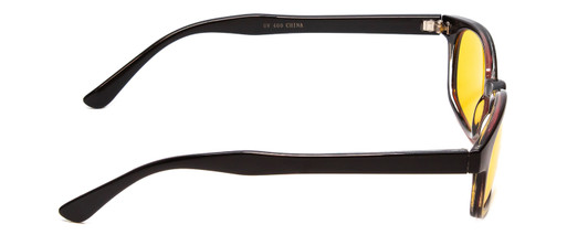 Calabria 1488 Night Driving Sunglasses Gloss Black/Yellow Tint EXTRA-LARGE WIDE