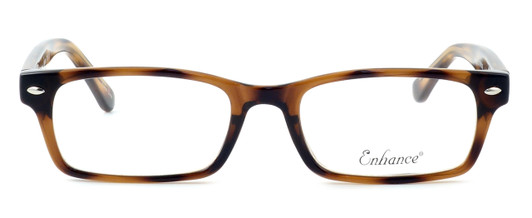 Enhance Designer Reading Glasses EN3928-45 mm X-Small Tortoise Brown Gold Havana