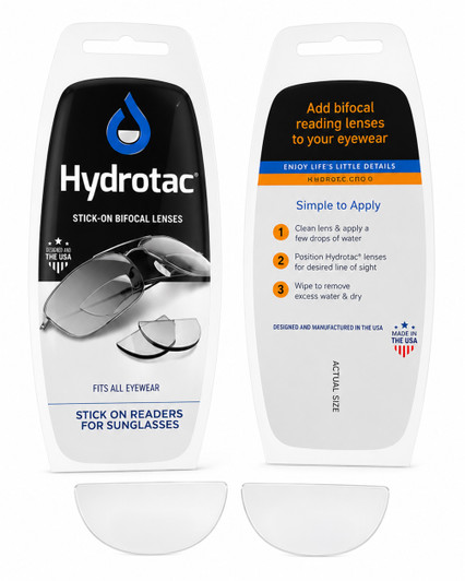 Hydrotac Optx 20/20 Stick-On Bi-focal Reader Lenses|For Glasses/Sun CHOOSE POWER