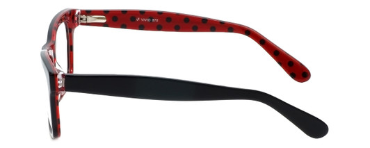 Calabria Viv Designer Eyeglasses 870 in Black-Red 55mm :: Progressive