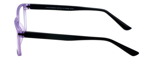 Calabria Viv Designer Eyeglasses 241 in Purple-Black 53mm :: Rx Bi-Focal